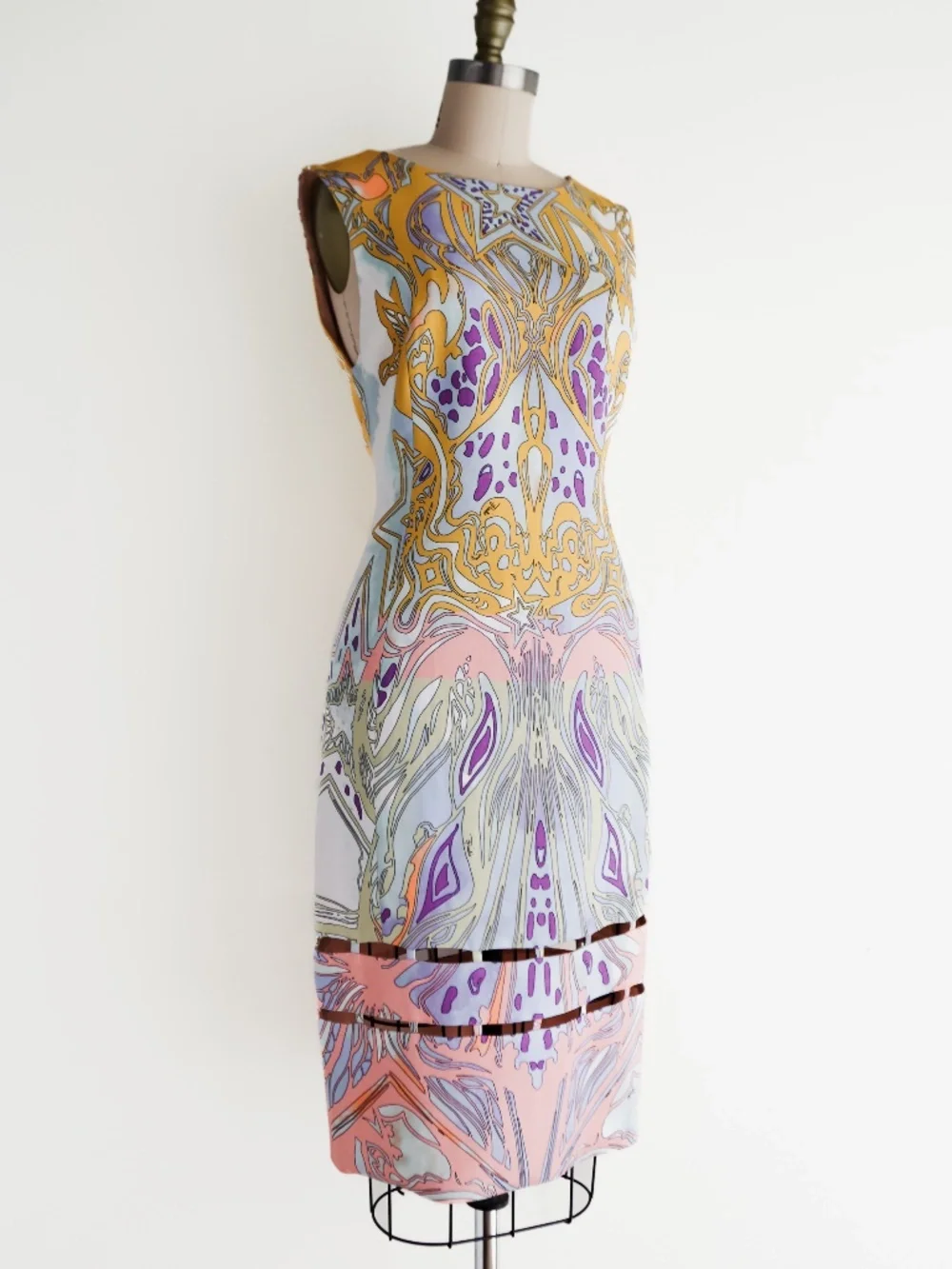 PUCCI spring 2016 pastel silk shift dress 38 IT US 8 - Picture 2 of 11